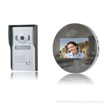 4.3-inch Mirror Design Color Video Door Phone, Rainproof and Anti-riot Outdoor Unit